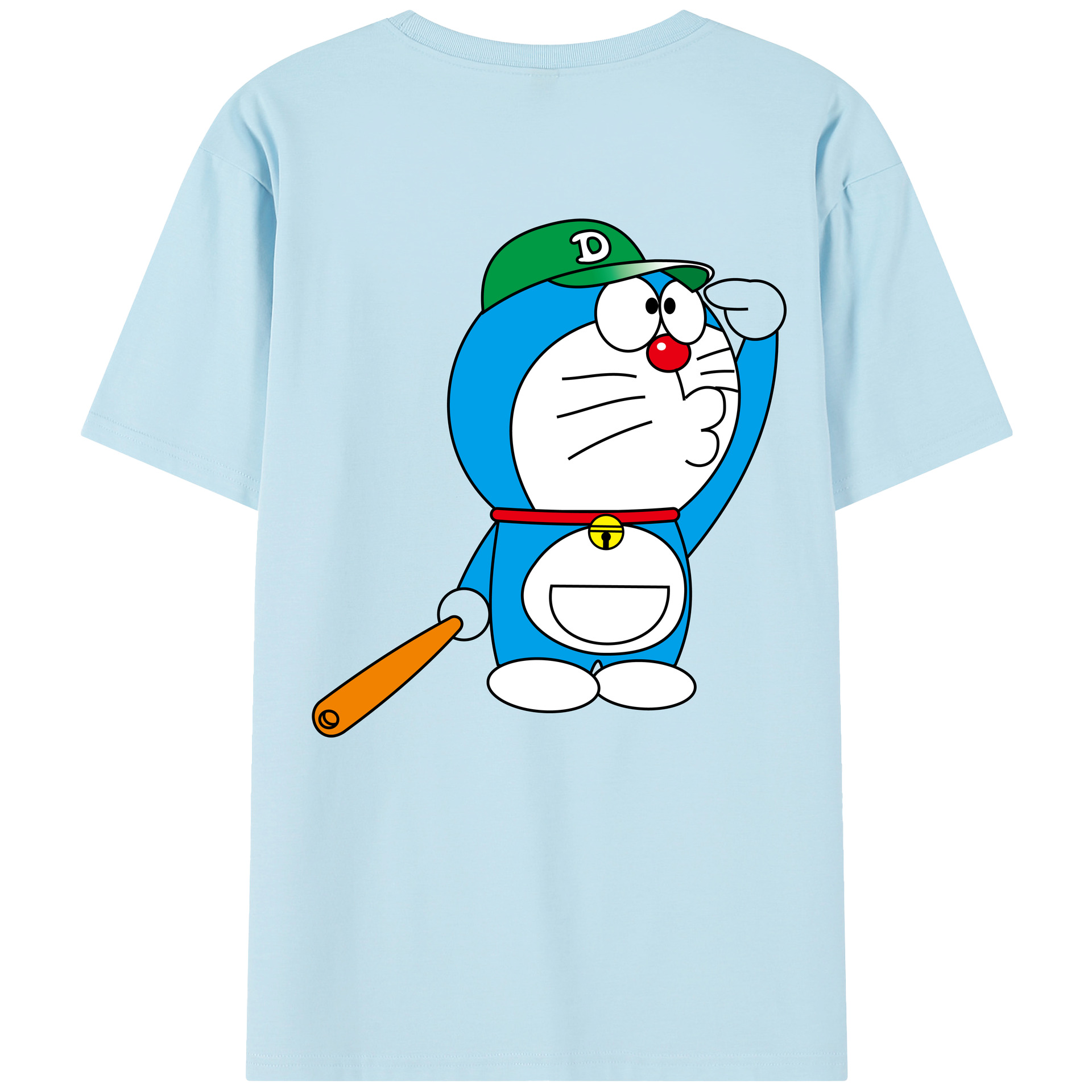 （画像用） ドラえもん Doraemon 綿100％半袖Tシャツ（背面プリント）